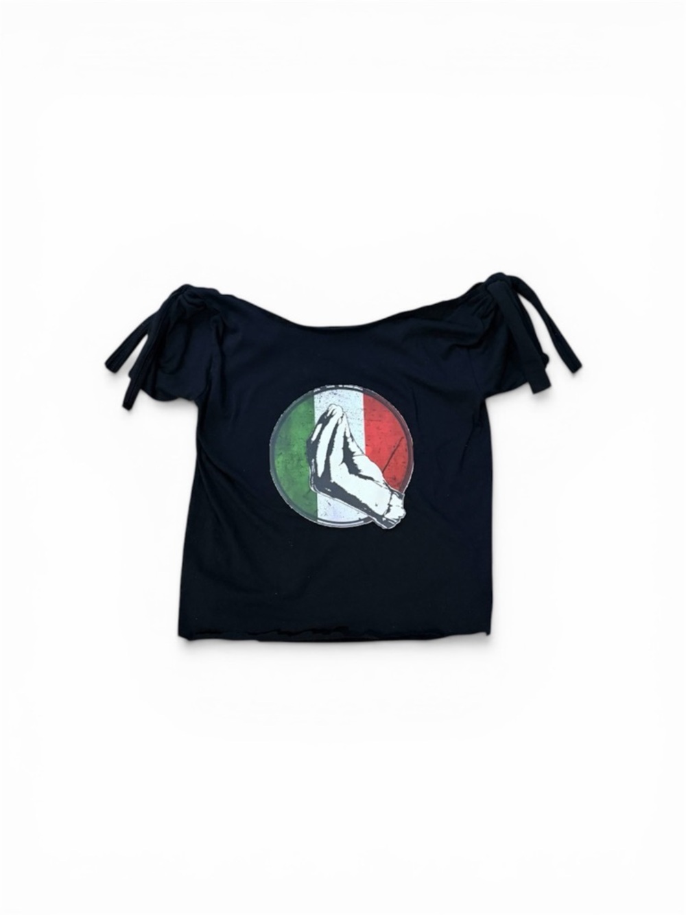 Black Italian off the shoulder shirt